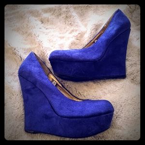 Blue Mossimo wedge heels